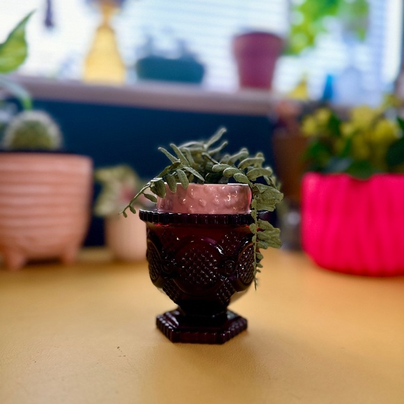 Accents Vintage Avon Ruby Red Cape Cod Sugar Bowl Planter Poshmark